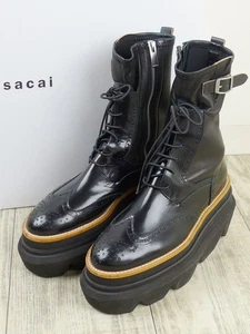 Sacai Classic Wingtip Engineer Sock Boots 22Aw - Picture 1 of 4