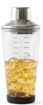 Coctelera: Vidrio Transparente, Base Antideslizante, 9" Altura, Capacidad 18oz Foto 1 de 3
