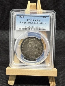 1834 PCGS XF45 Large Date Small Letters Capped Bust Half Dollar - Picture 1 of 2