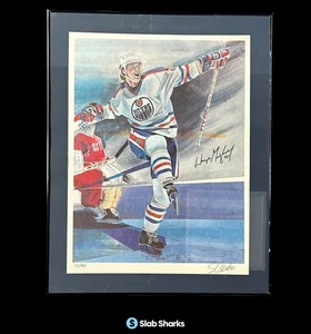 WAYNE GRETZKY SIGNED AUTO FRAMED PAINTING 28x22 KSA LOA /999 - Picture 1 of 5