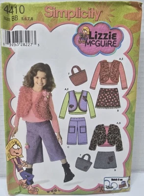 Simplicity 4410 Girls Skirt Crop Pants Vest Jacket Sewing*Uncut* Size BB 5,6,7,8 - Image 1 of 3