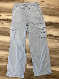 American Eagle Cargo Baggy Jogginghose weites Bein blau/grau Damen 10 Y2K Style - Bild 1 von 10