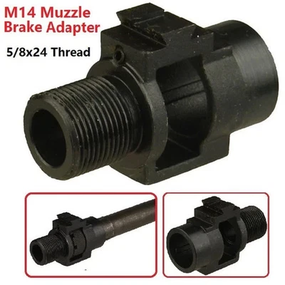 Steel, Black Color , 5/8x24 (5/8-24) Thread Adapter For M 1 4, M 1 A - Image 1 of 3