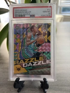 2023 Mosaic Basketball #11 Brandon Miller PSA 10 Razzle Dazzle (RC) - Picture 1 of 2