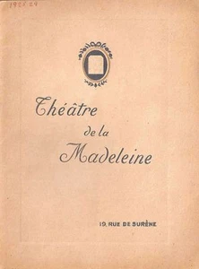 PROGRAM: THEATRE DE LA MADELEINE "Broadway" 1928-29 - Picture 1 of 5