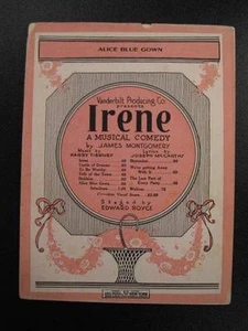 Alice blaues Kleid Noten Vintage 1919 aus Musical Irene Key of C-Dur (O) - Bild 1 von 6