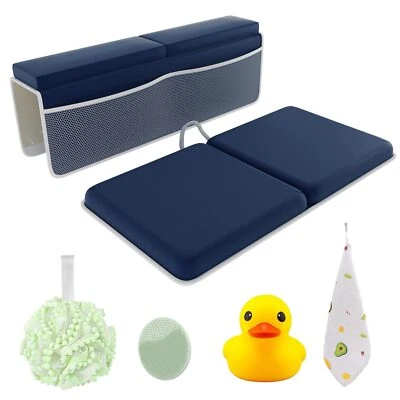 Juego de almohadillas para rodillas y reposapiés de baño para baño de bebé-estera de espuma suave Foto 1 de 3