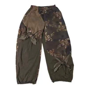 J. Kim Bow Tie Joggers Brown Floral Size Large - Picture 1 of 16