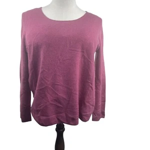 41 Hawthorn Women's Mauve 100% Cashmere V-Neck Pullover Sweater 2X Lightweight - Picture 1 of 5