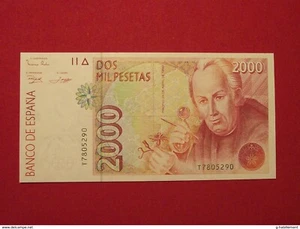 Espagne - Spain 2000 Pesetas 1992 Pick 162 - 2 Sérial - NEUF / UNC ! - Imagen 1 de 2