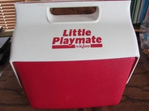 Little Playmate Picknick Kühlbox von Igloo, rot & weiß Druckknopf öffnen - Bild 1 von 5