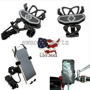 US Motorrad Handyhalterung mit USB Ladegerät für Harley Davidson Touring - Bild 1 von 5