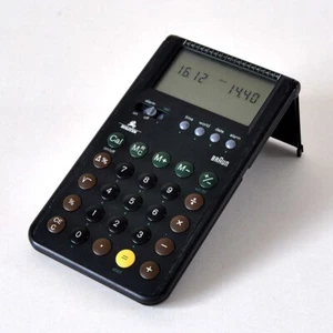 Calculatrice BRAUN ET 88 avec horloge mondiale + alarme, années 80 - Photo 1/4