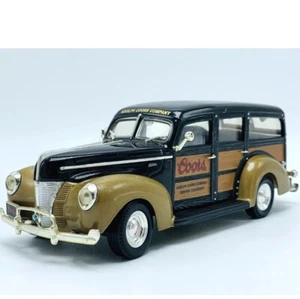 Ertl Adolph Coors Co. 1940 Ford Woody Wagon Die-Cast Metal Coin Bank Seal Box - Picture 1 of 14