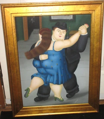 ¿Copia?  Lienzo de bailarines pintura Fernando Botero Foto 1 de 4
