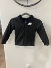 Nike Coat Boys 4T Hooded Full Zip Logo Black Fleece Lined Jacket