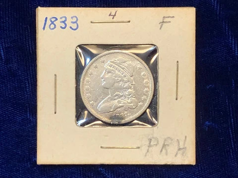 1833 US 25c Cent Capped Bust Quarter Cover