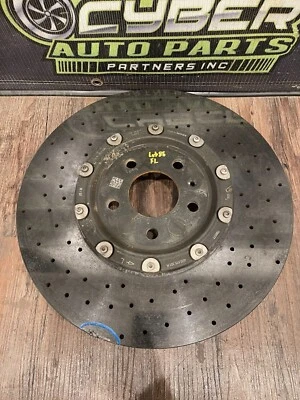 2017 2018 19 20 21 22 AUDI R8 PLUS V10 FRONT LEFT CARBON CERAMIC ROTOR *READ* - Image 1 of 4