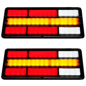 2X Sequential Indicator LED Tail Lights Trailer Ute Caravan Truck Stop 10-30V - Picture 1 of 7