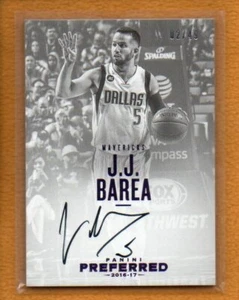 J.J. Barea 2016-17 Panini Preferred BK Autographs Purple Auto /49 - Picture 1 of 2