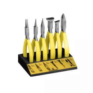 Bergeon 6283 Sortiment 6 Zangen mit Wellnase, Swiss Made - Bild 1 von 3