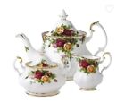 Royal Albert Old Country Roses England 6 Cup Teapot SET Creamer Sugar Bowl