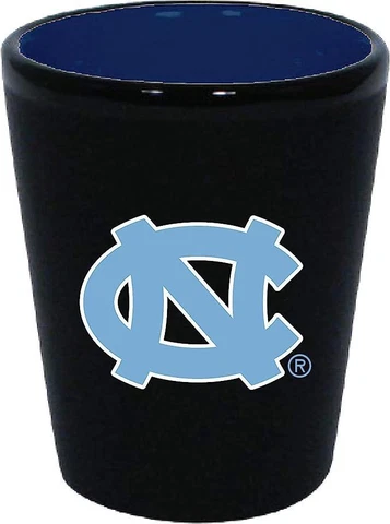 North Carolina Tar Heels 2 Ounce Matte Black Shot Glass [NEW] Drink Pint Glass Cover