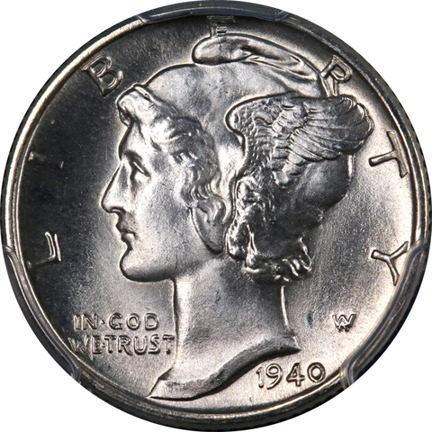 1940-D Mercury Dime PCGS MS66 FB Blazing White Gem Superb Eye Appeal Cover