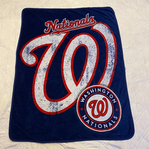 Washington Nationals Baseball Throw Blanket MLB Genuine Merchandise Cover