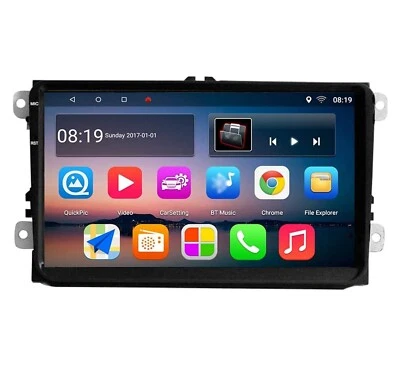 Autoradio 1 Din 9" Android Mit Kamera GPS Navi Bluetooth USB RDS für Volkswagen - Bild 1 von 4