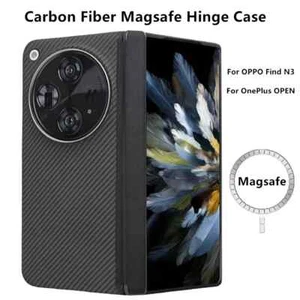 Custodia Magsafe originale in fibra di carbonio per OnePlus OPEN Find N3 opaca cerniera pieghevole cover - Foto 1 di 20