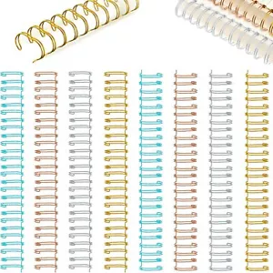 20 Stück Cinch Draht Bindedraht Doppelschleife Drahtbinde Stacheln Spirale Ring Spule - Bild 1 von 3