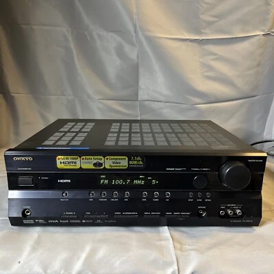 Onkyo TX-SR575 AM/FM Stereo 7.1-Channel  Home Theater Receiver Sirius Tested - Image 1 of 4