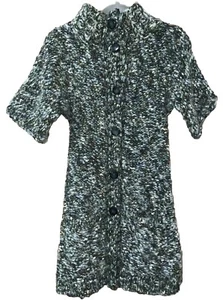 Anthropologie Tabitha Sweater Womens XS Marled Chunky Knit Cardigan Dress NEW - Picture 1 of 21