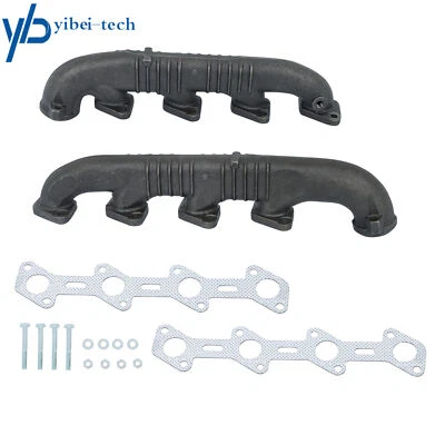 2 × Left & Right Exhaust Manifold Kit For Ford F-250 F-350 E-450 Super Duty 6.0L - Image 1 of 4