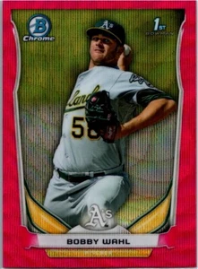 Bowman Chrome #BCP79 2014 Bobby Wahl Prospects refractores de onda rosa #/65 - Imagen 1 de 2