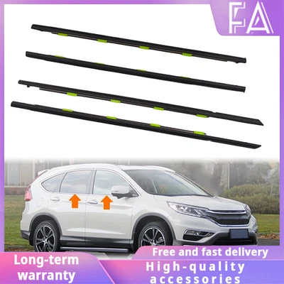 For Honda Civic 1996-2000 Window Weather Stripping Moulding Trim Seal Belt 4pc — 第 1/4 张图片