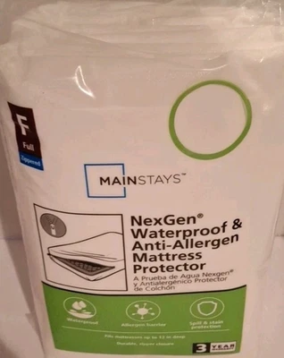 Mainstays NexGen Waterproof Anti-Allergen Full Size Mattress Protector - Image 1 of 4