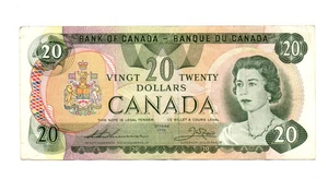 20 DOLLARS VERY FINE BANKNOTE FROM CANADA 1979 PICK-93 - Picture 1 of 2