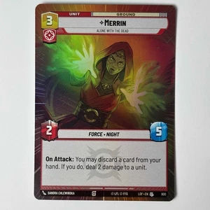 STAR WARS UNLIMITED : MERRIN, ALONE WITH .. LOF 900 HYPERSPACE FOIL ANGLAIS NEUF - Imagen 1 de 2
