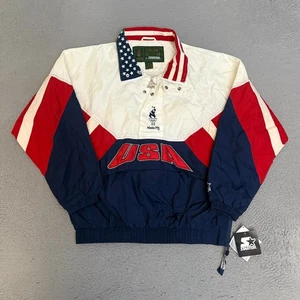 Vintage Starter Atlanta 1996 Olympic USA Pullover 1/4 Zip Herren Gr. XL *LESEN - Bild 1 von 14