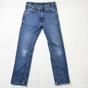 Levis 505 Jeans Mens 30x30 Straight Fit Blue Fade Worn Measures 28x28 Casual - Picture 1 of 10
