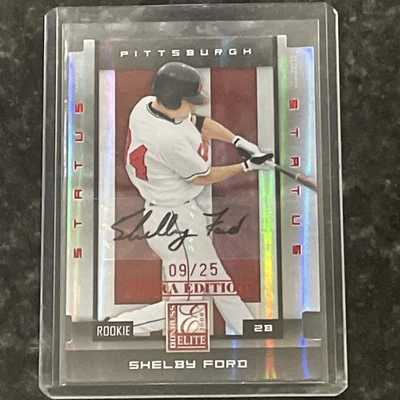Shelby Ford 2008 Elite Extra Edition Status RC Auto #160 9/25 Pirates - Image 1 of 2