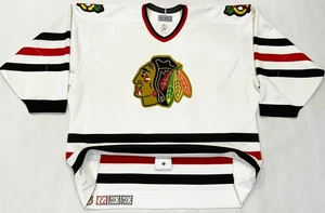 Vintage Maska Authentic Chicago Blackhawks NHL Hockey Trikot Gr. 52 Canada Blanko - Bild 1 von 8