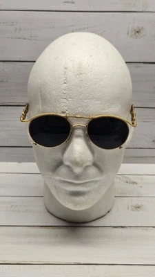 Gafas de sol Steam Punk sin arañazos lentes doradas y negras  Foto 1 de 4