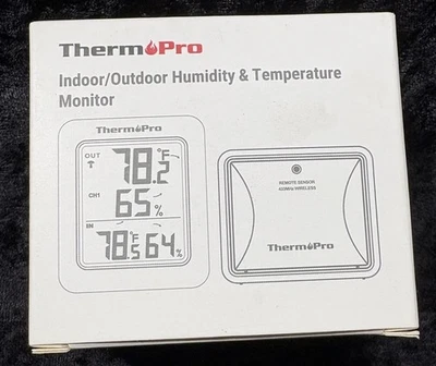 TP60S Digital Hygrometer Indoor Outdoor Thermometer / Humidity Monitor NEW - Image 1 of 4