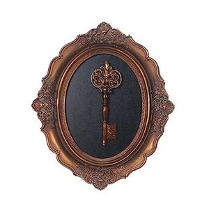 Vintage Wandskulptur, antiker Giebel, Flur Wandbild, antiker Goldschlüssel - Bild 1 von 7