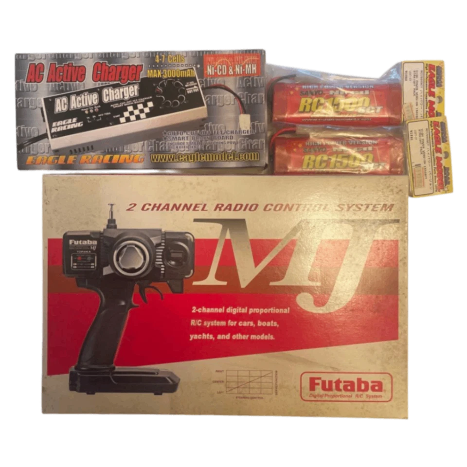 Futaba MJ 2-Channel RC System with AC Charger and Batteries New RTR - Image 1 of 2