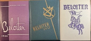 Beloit Memorial High School Wisconsin * Lot of 3 Yearbooks 1956 1957 & 1958 - Picture 1 of 24