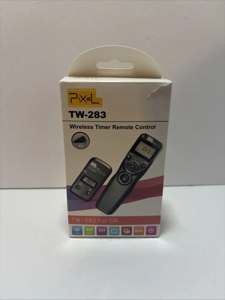 Pixel TW-283 E3 - Wireless Shutter Release Cable Compatible with Canon XT XTi XS - Image 1 of 4